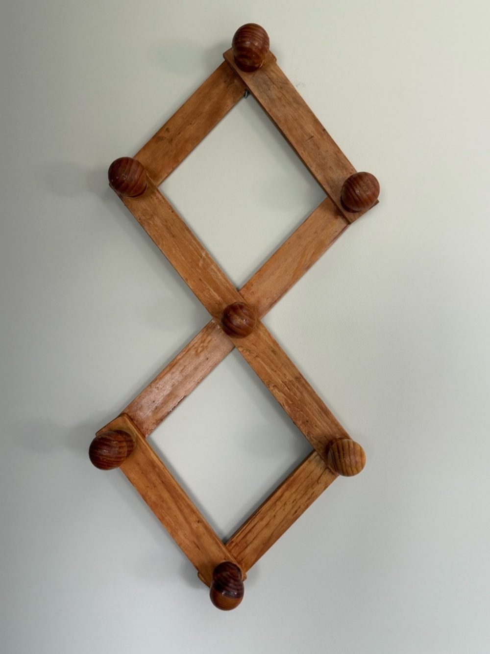 Vintage Wooden Accordion Rack